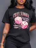 Dice Letter Print Round Neck Casual Drop Shoulder - Adult & Kids T-Shirts, Sweatshirts & Hoodies apparel design preview 1