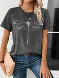 Dragonfly Print Round Neck Casual Short Sleeve Crew - Adult & Kids T-Shirts, Sweatshirts & Hoodies apparel design preview 1