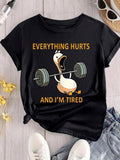 Duck Letter Print Round Neck Vintage Casual Short - Adult & Kids T-Shirts, Sweatshirts & Hoodies apparel design preview 1