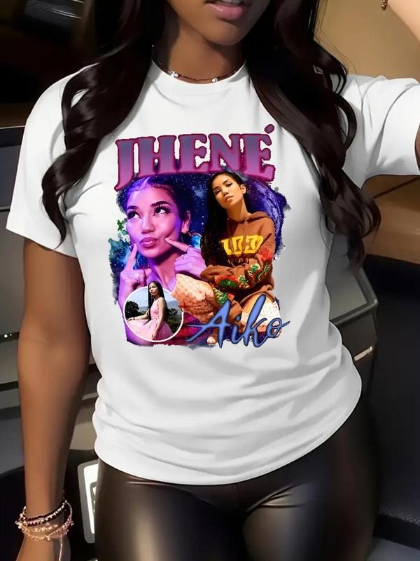Figure Letter Print Round Neck Casual Crew Short - Adult & Kids T-Shirts, Sweatshirts & Hoodies apparel design preview 1