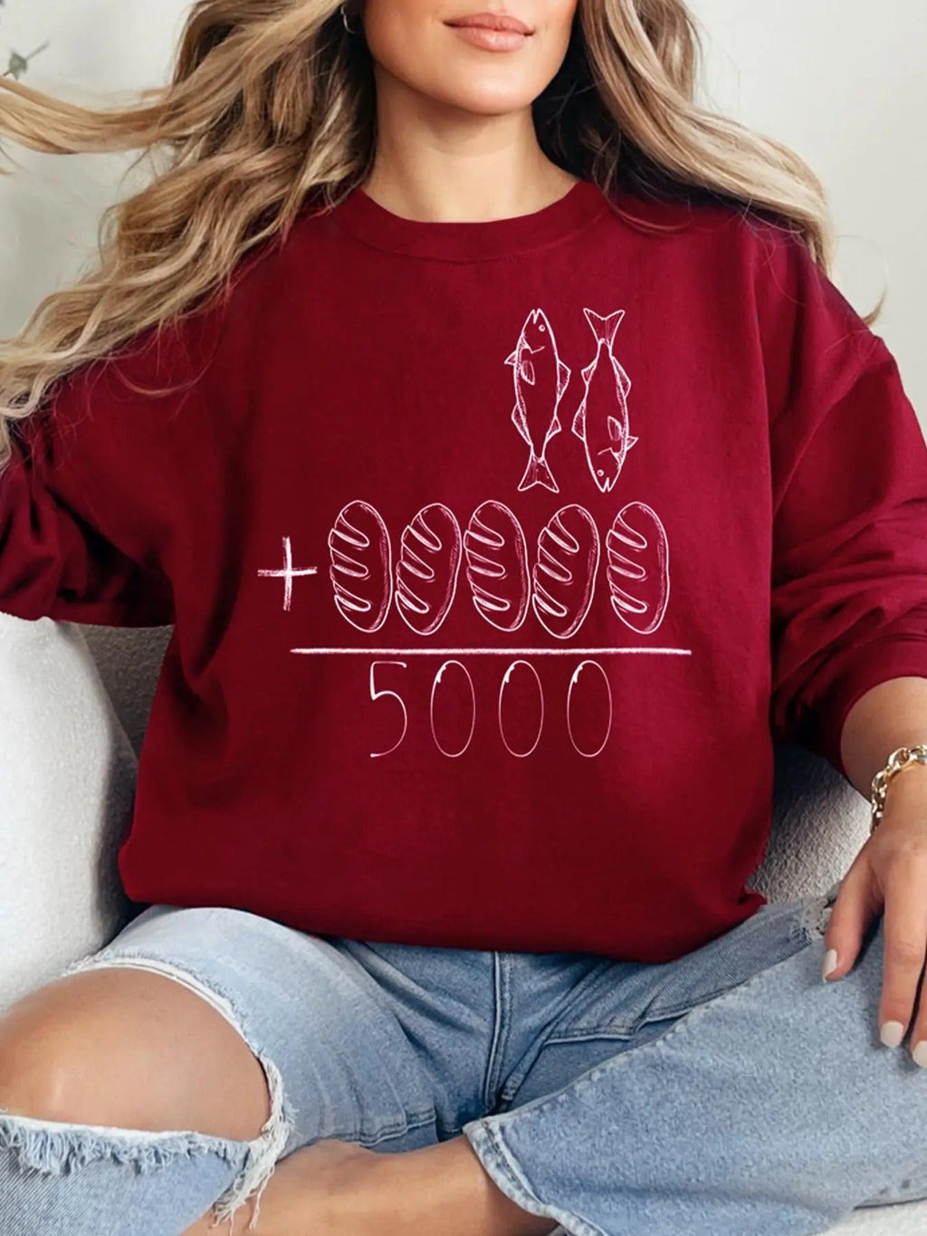 Fish Bread Number Print Crew Neck Casual Fall Winter - Adult & Kids T-Shirts, Sweatshirts & Hoodies apparel design preview 1