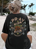 Floral Letter Print Drop Shoulder Casual Half Sleeve - Adult & Kids T-Shirts, Sweatshirts & Hoodies apparel design preview 1