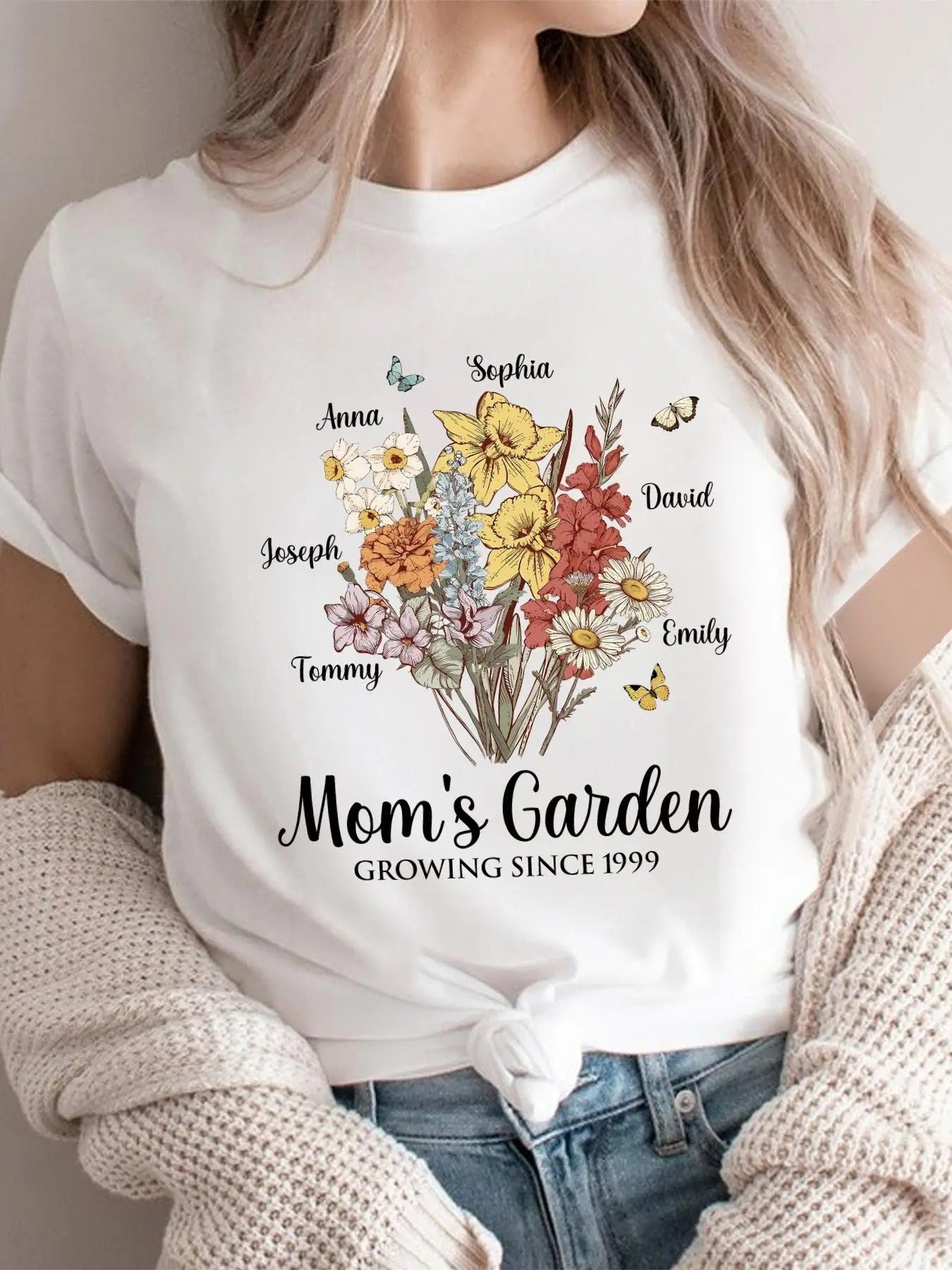 Floral Letter Print Round Neck Casual Short Sleeve - Adult & Kids T-Shirts, Sweatshirts & Hoodies apparel design preview 1