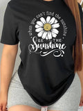 Floral Letter Print Round Neck Casual Crew Daily - Adult & Kids T-Shirts, Sweatshirts & Hoodies apparel design preview 1