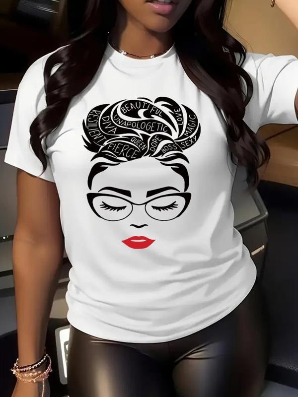 Girl Print Round Neck Vintage Casual Short Sleeve - Adult & Kids T-Shirts, Sweatshirts & Hoodies apparel design preview 1