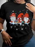 Gnome Print Round Neck Casual Short Sleeve Crew - Adult & Kids T-Shirts, Sweatshirts & Hoodies apparel design preview 1