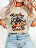 Halloween Pumpkin Letter Print Drop Shoulder Casual - Adult & Kids T-Shirts, Sweatshirts & Hoodies apparel design preview 1