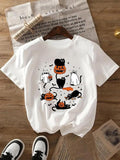 Halloween Themed Ghost Pumpkin Print Short Sleeve - Adult & Kids T-Shirts, Sweatshirts & Hoodies apparel design preview 1