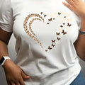 Heart Butterfly Print Round Neck Casual Short Sleeve - Adult & Kids T-Shirts, Sweatshirts & Hoodies apparel design preview 1