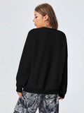Heart Print Drop Shoulder Casual Round Neck Fall - Adult & Kids T-Shirts, Sweatshirts & Hoodies apparel design preview 1