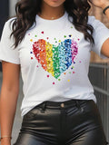 Heart Print Round Neck Vintage Casual Short Sleeve - Adult & Kids T-Shirts, Sweatshirts & Hoodies apparel design preview 1
