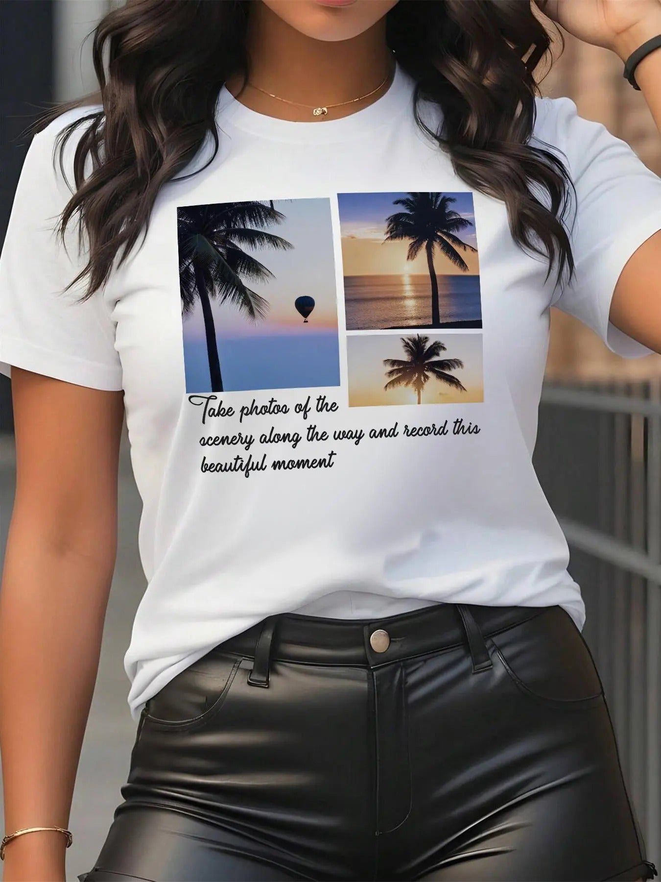 Landscape Print Round Neck Vintage Casual Short - Adult & Kids T-Shirts, Sweatshirts & Hoodies apparel design preview 1