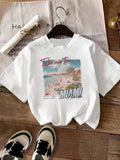 Landscape Print Round Neck Vintage Casual Short - Adult & Kids T-Shirts, Sweatshirts & Hoodies apparel design preview 1
