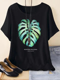 Leaf Letter Print Round Neck Casual Short Sleeve - Adult & Kids T-Shirts, Sweatshirts & Hoodies apparel design preview 1