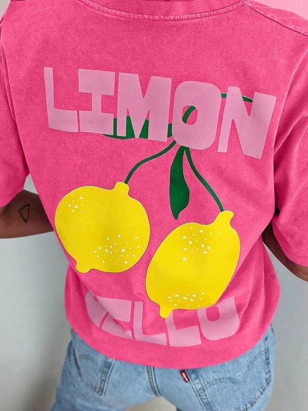 Lemon Letter Print Round Neck Casual Crew Daily - Adult & Kids T-Shirts, Sweatshirts & Hoodies apparel design preview 1
