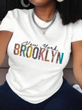 Leopard Letter Print Round Neck Casual Short Sleeve - Adult & Kids T-Shirts, Sweatshirts & Hoodies apparel design preview 1