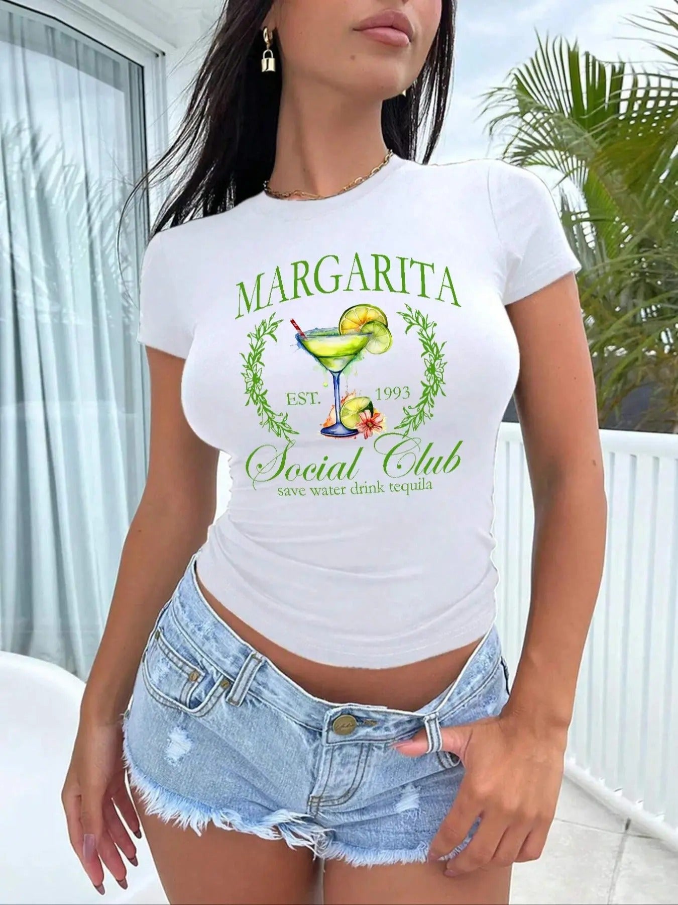 Letter Cocktail Print Round Neck Casual Short Sleeve - Adult & Kids T-Shirts, Sweatshirts & Hoodies apparel design preview 1