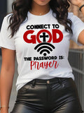 Letter Cross Print Round Neck Casual Short Sleeve - Adult & Kids T-Shirts, Sweatshirts & Hoodies apparel design preview 1