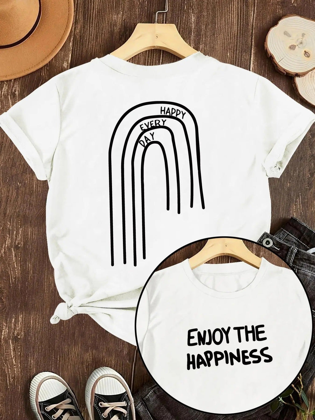Letter Geometric Print Round Neck Vintage Casual - Adult & Kids T-Shirts, Sweatshirts & Hoodies apparel design preview 1