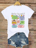 Letter Heart Print Round Neck Casual Short Sleeve - Adult & Kids T-Shirts, Sweatshirts & Hoodies apparel design preview 1