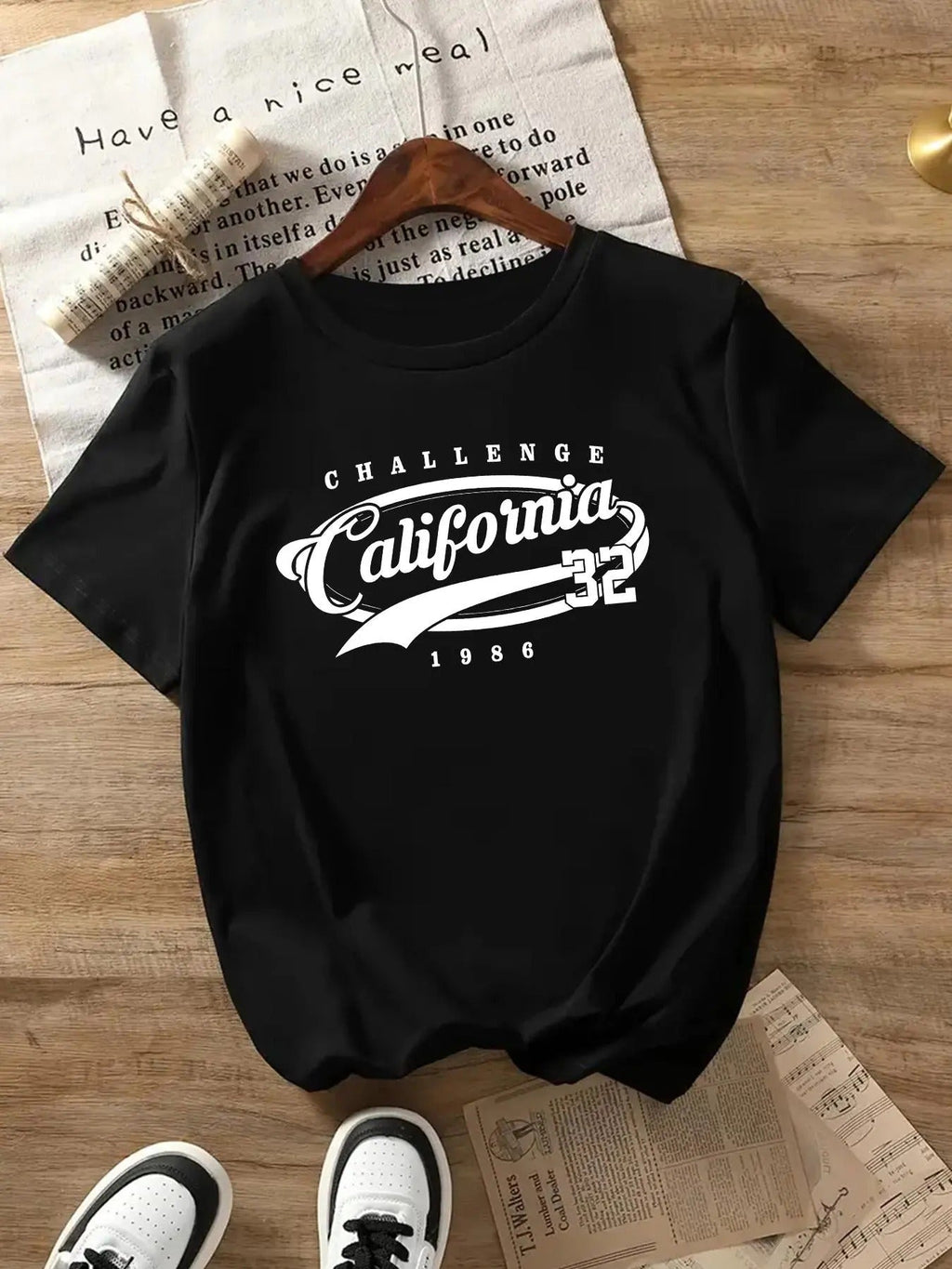 Letter Number Print Round Neck Vintage Casual Short - Adult & Kids T-Shirts, Sweatshirts & Hoodies apparel design preview 1