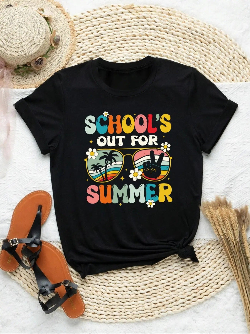 Letter Plants Print Round Neck Casual Glasses Short - Adult & Kids T-Shirts, Sweatshirts & Hoodies apparel design preview 1