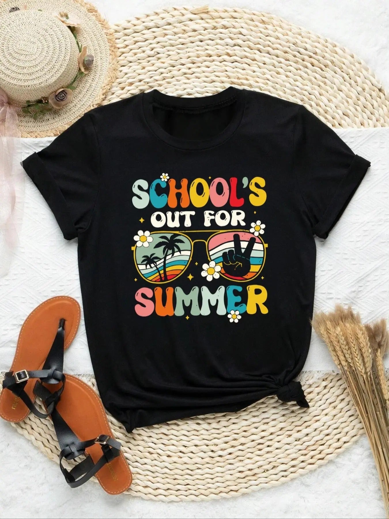 Letter Plants Print Round Neck Casual Glasses Short - Adult & Kids T-Shirts, Sweatshirts & Hoodies apparel design preview 1