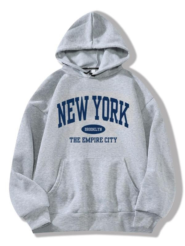 Letter Print Drawstring Pocket Casual Hooded Fall - Adult & Kids T-Shirts, Sweatshirts & Hoodies apparel design preview 1