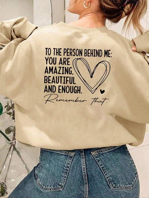 Letter Print Drop Shoulder Casual Round Neck Fall - Adult & Kids T-Shirts, Sweatshirts & Hoodies apparel design preview 1