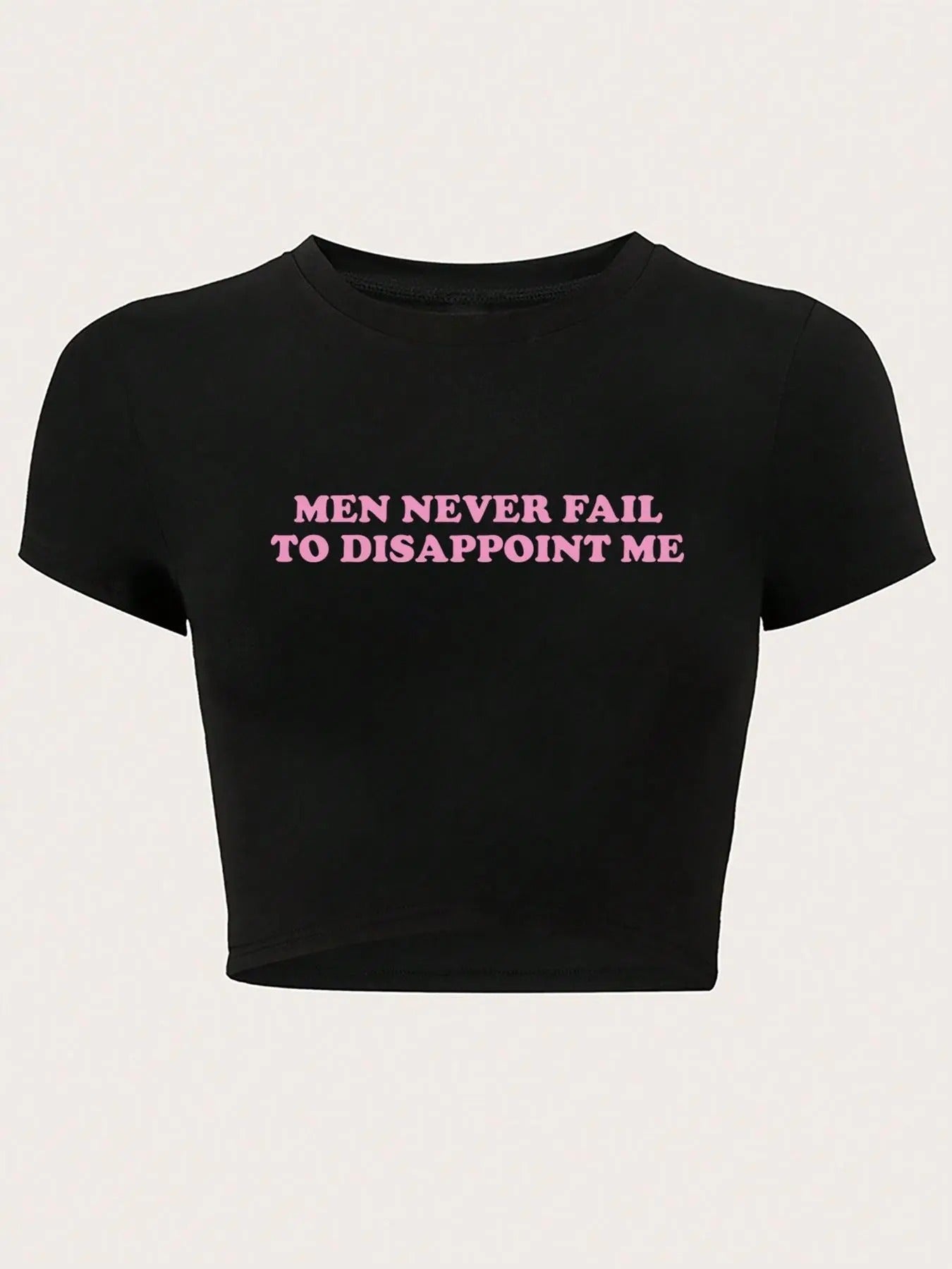 Letter Print Round Neck Crop Casual Tight Fitting - Adult & Kids T-Shirts, Sweatshirts & Hoodies apparel design preview 1