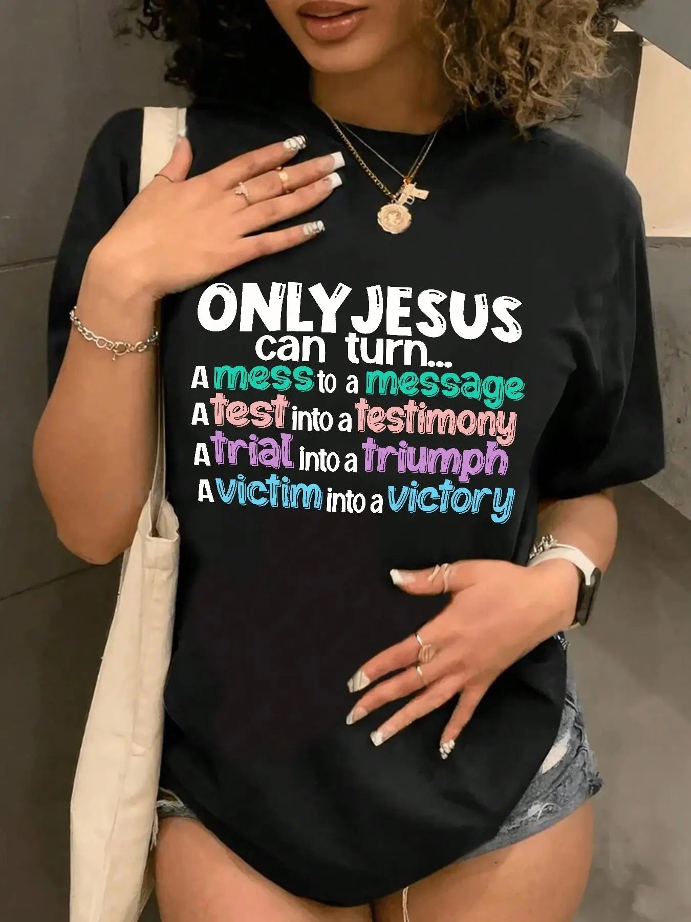 Letter Print Round Neck Vintage Casual Drop Shoulder - Adult & Kids T-Shirts, Sweatshirts & Hoodies apparel design preview 1