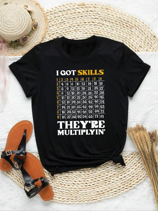 Letter Print Round Neck Vintage Casual Short Sleeve - Adult & Kids T-Shirts, Sweatshirts & Hoodies apparel design preview 1