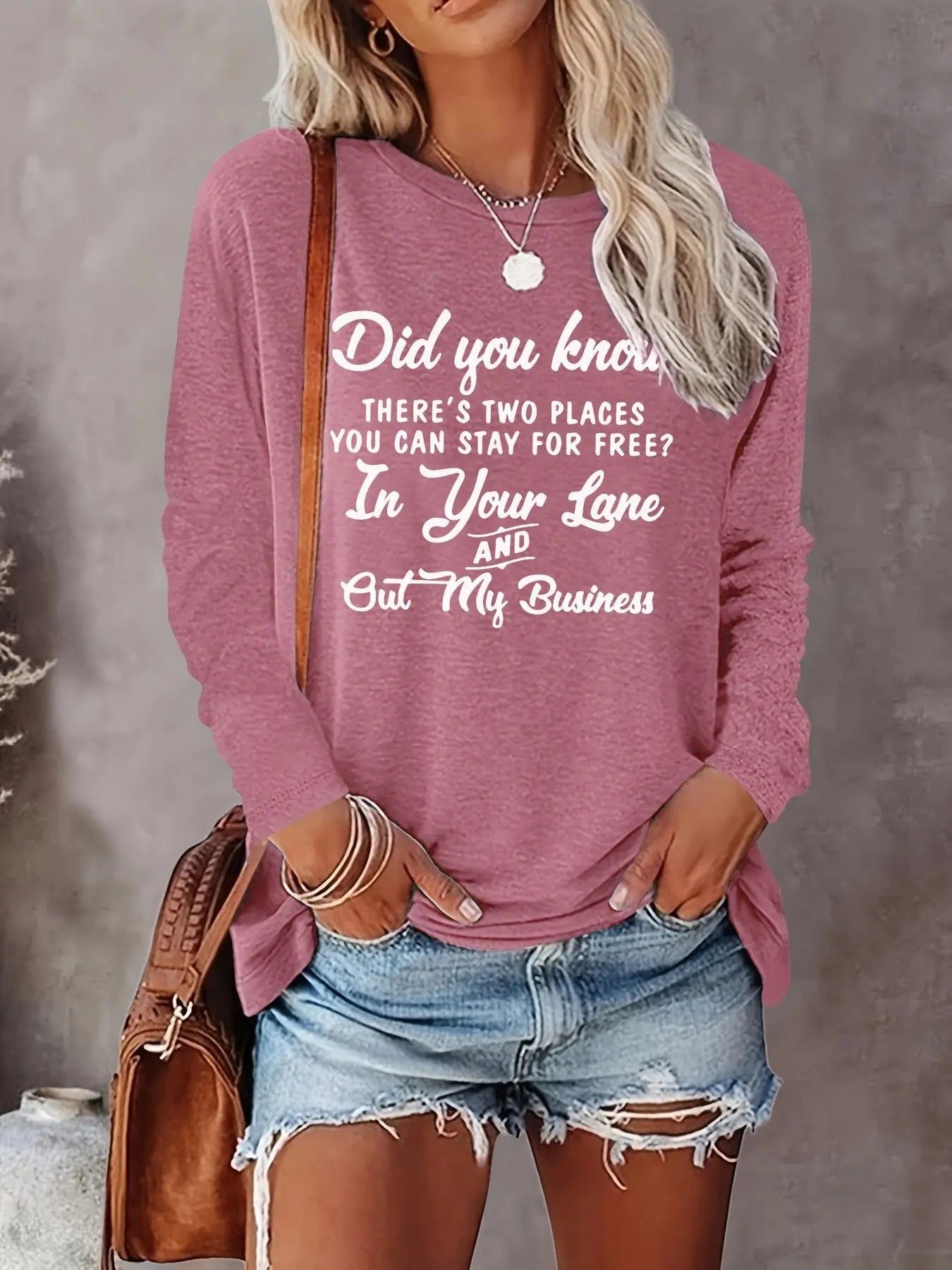 Letter Print Round Neck Casual Crew Fall Winter - Adult & Kids T-Shirts, Sweatshirts & Hoodies apparel design preview 1