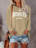 Letter Print Round Neck Casual Crew Spring Fall Top - Adult & Kids T-Shirts, Sweatshirts & Hoodies apparel design preview 1