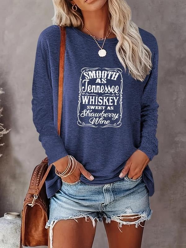 Letter Print Round Neck Casual Crew Spring Fall Top - Adult & Kids T-Shirts, Sweatshirts & Hoodies apparel design preview 1