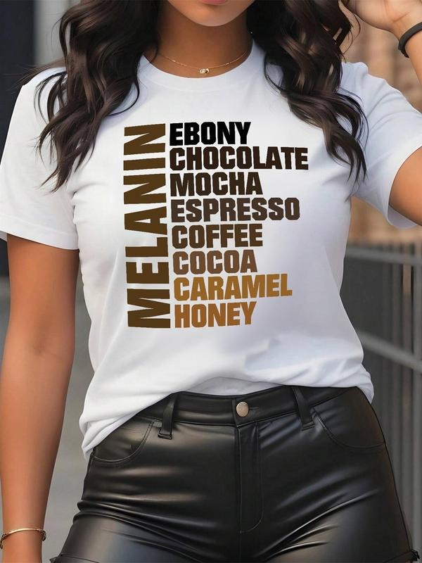 Letter Print Round Neck Casual Short Sleeve Crew - Adult & Kids T-Shirts, Sweatshirts & Hoodies apparel design preview 1
