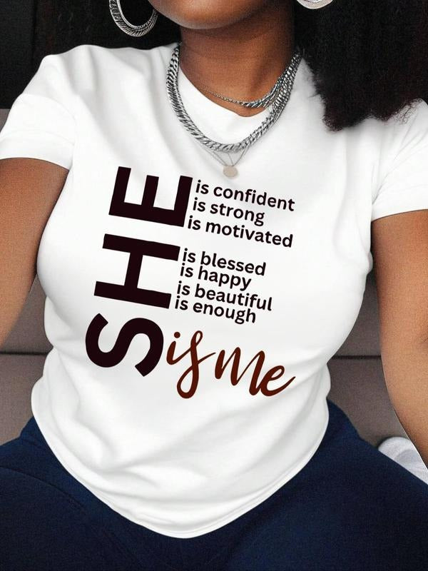 Letter Print Round Neck Casual Short Sleeve Crew - Adult & Kids T-Shirts, Sweatshirts & Hoodies apparel design preview 1