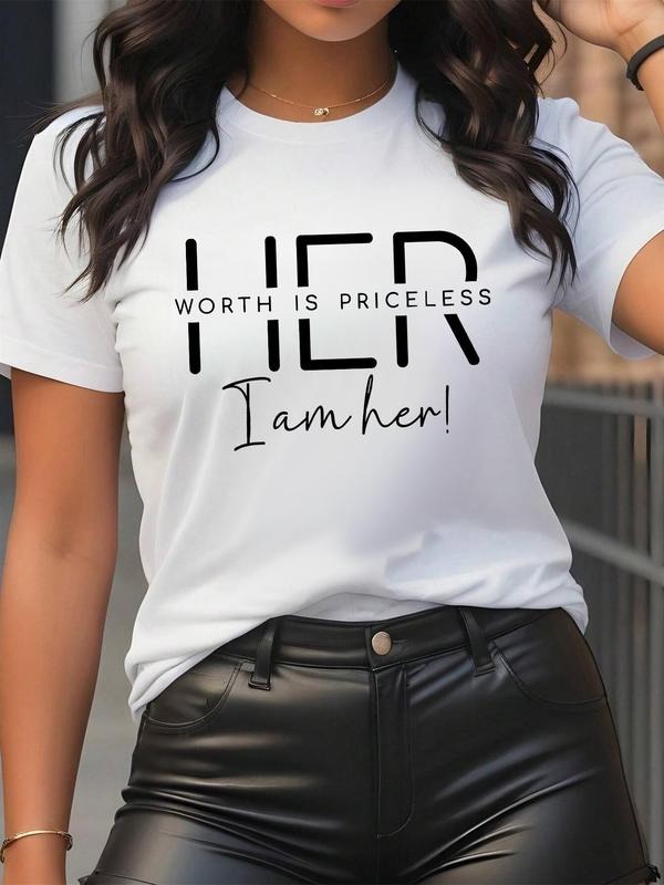 Letter Print Round Neck Casual Short Sleeve Crew - Adult & Kids T-Shirts, Sweatshirts & Hoodies apparel design preview 1