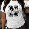 Letter Print Round Neck Casual Short Sleeve Crew - Adult & Kids T-Shirts, Sweatshirts & Hoodies apparel design preview 1