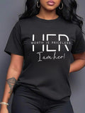 Letter Print Round Neck Casual Short Sleeve Crew - Adult & Kids T-Shirts, Sweatshirts & Hoodies apparel design preview 1