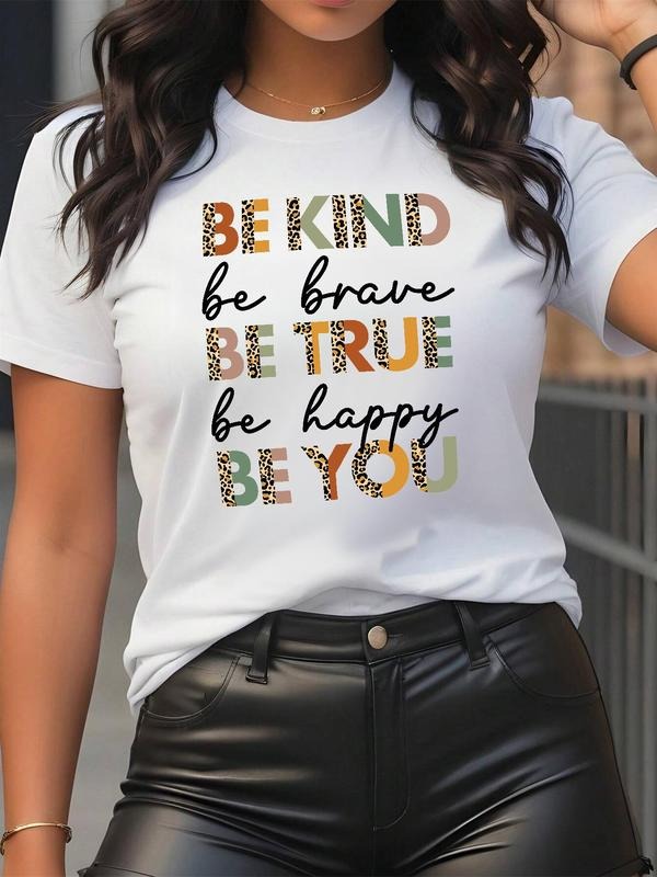 Letter Print Round Neck Casual Short Sleeve Crew - Adult & Kids T-Shirts, Sweatshirts & Hoodies apparel design preview 1