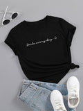 Letter Print Round Neck Casual Crew Short Sleeve - Adult & Kids T-Shirts, Sweatshirts & Hoodies apparel design preview 1