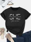 Letter Print Round Neck Casual Crew Short Sleeve - Adult & Kids T-Shirts, Sweatshirts & Hoodies apparel design preview 1