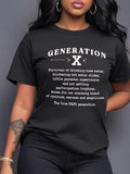 Letter Print Round Neck Casual Crew Short Sleeve - Adult & Kids T-Shirts, Sweatshirts & Hoodies apparel design preview 1