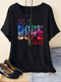Letter Print Round Neck Casual Crew Short Sleeve - Adult & Kids T-Shirts, Sweatshirts & Hoodies apparel design preview 1