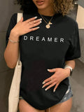 Letter Print Round Neck Casual Crew Daily Vacation - Adult & Kids T-Shirts, Sweatshirts & Hoodies apparel design preview 1