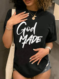 Letter Print Round Neck Casual Short Sleeve Summer - Adult & Kids T-Shirts, Sweatshirts & Hoodies apparel design preview 1