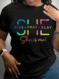 Letter Print Round Neck Fitted Casual Short Sleeve - Adult & Kids T-Shirts, Sweatshirts & Hoodies apparel design preview 1