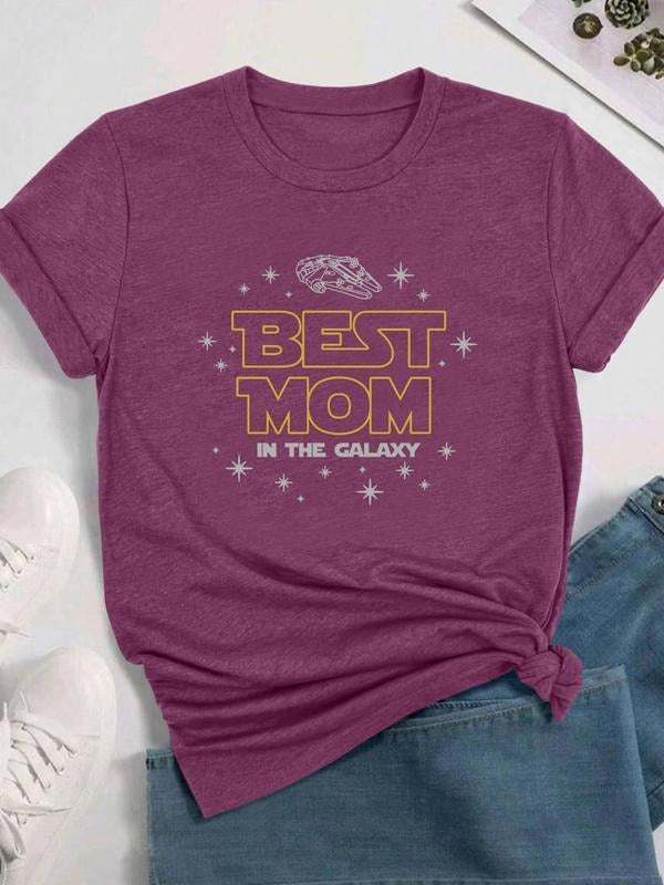 Letter Print Round Neck Casual Crew Short Sleeve - Adult & Kids T-Shirts, Sweatshirts & Hoodies apparel design preview 1