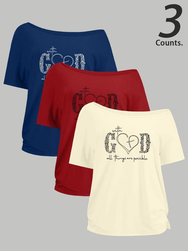 Love Heart Cross Print Casual Short Sleeve Daily - Adult & Kids T-Shirts, Sweatshirts & Hoodies apparel design preview 1